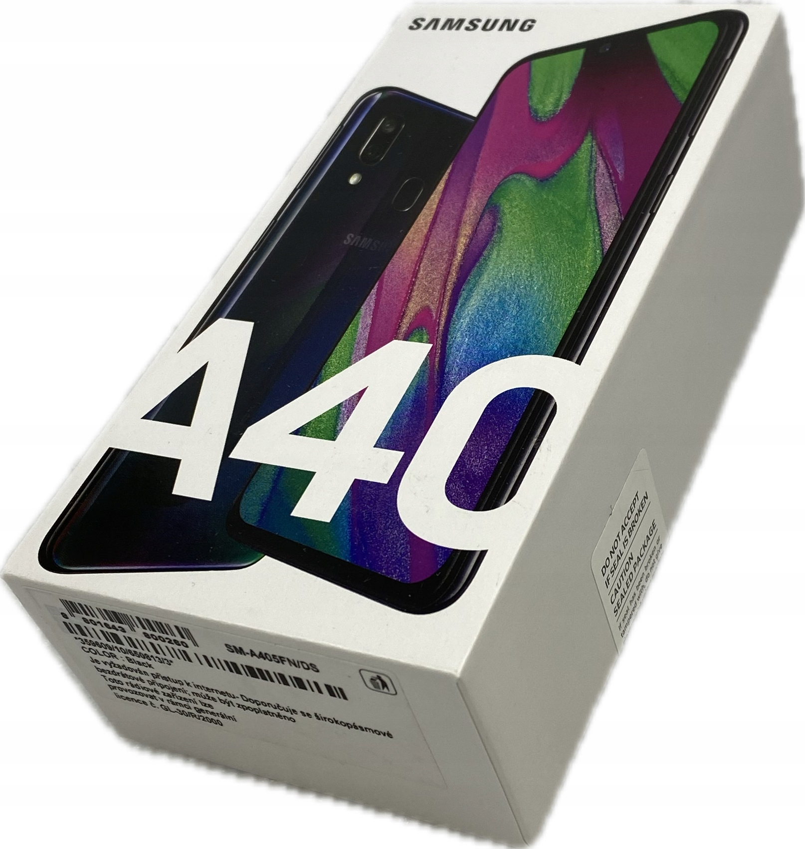 Čierny smartfón Samsung Galaxy A40 4 GB / 64 GB 4G (LTE).